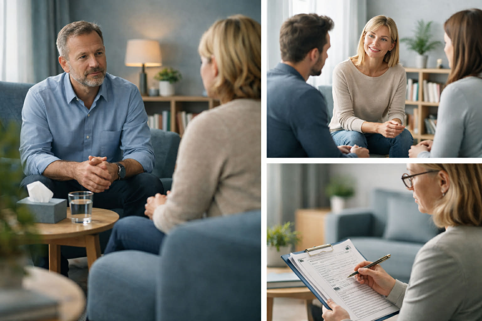Professionel terapisession i et trygt og fortroligt rum
